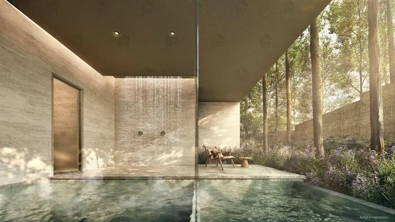 Amberwood at Holland thermal bath and outdoor bath, artist's impression