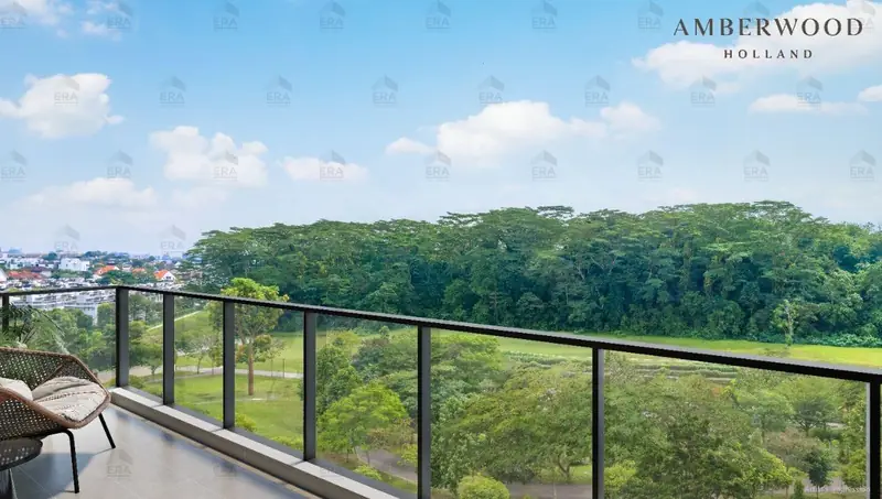 Amberwood at Holland balcony view towards Holland Plain, artist's impression