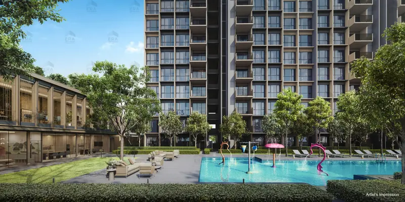 Coastal Cabana main pool and clubhouse, artist's impression