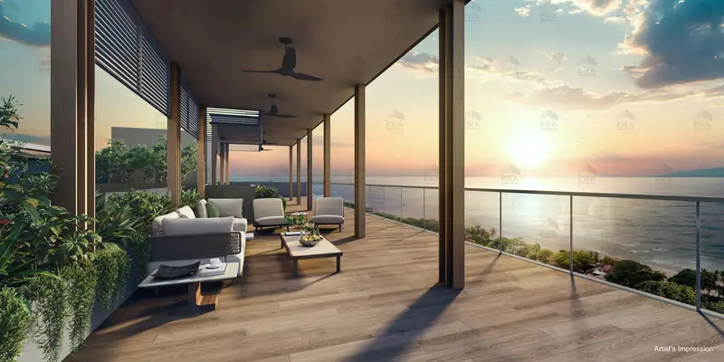Coastal Cabana sea-view terrace, artist's impression