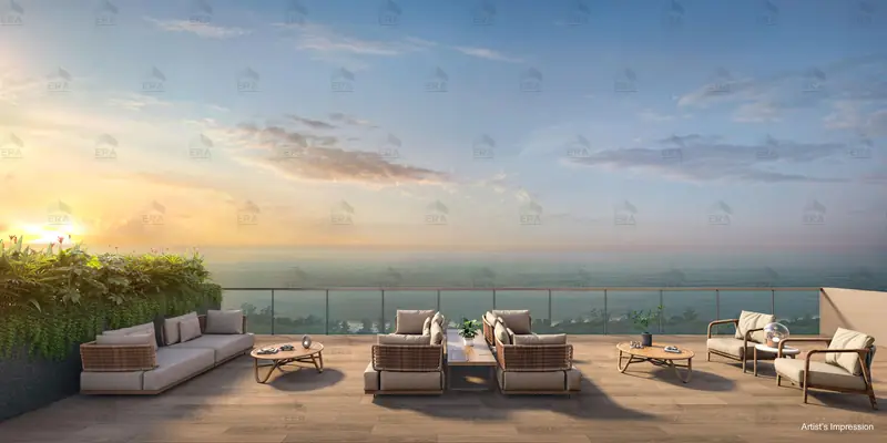 Coastal Cabana sky lounge, artist's impression