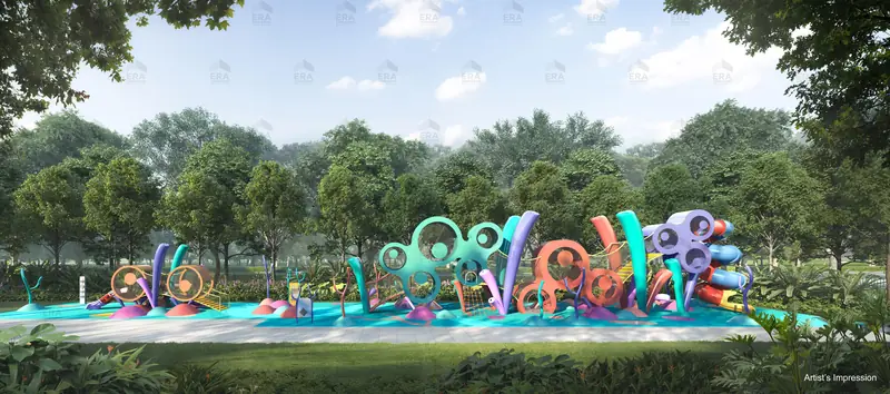 Coastal Cabana children's water play, artist's impression