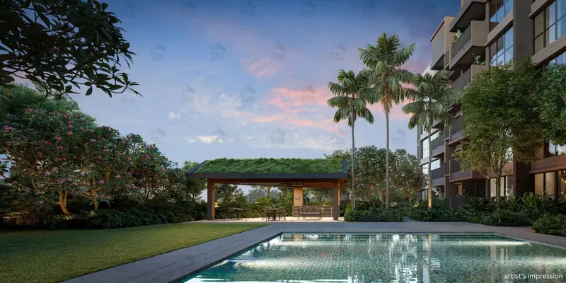 Faber Residence pool and pavilion, artist's impression