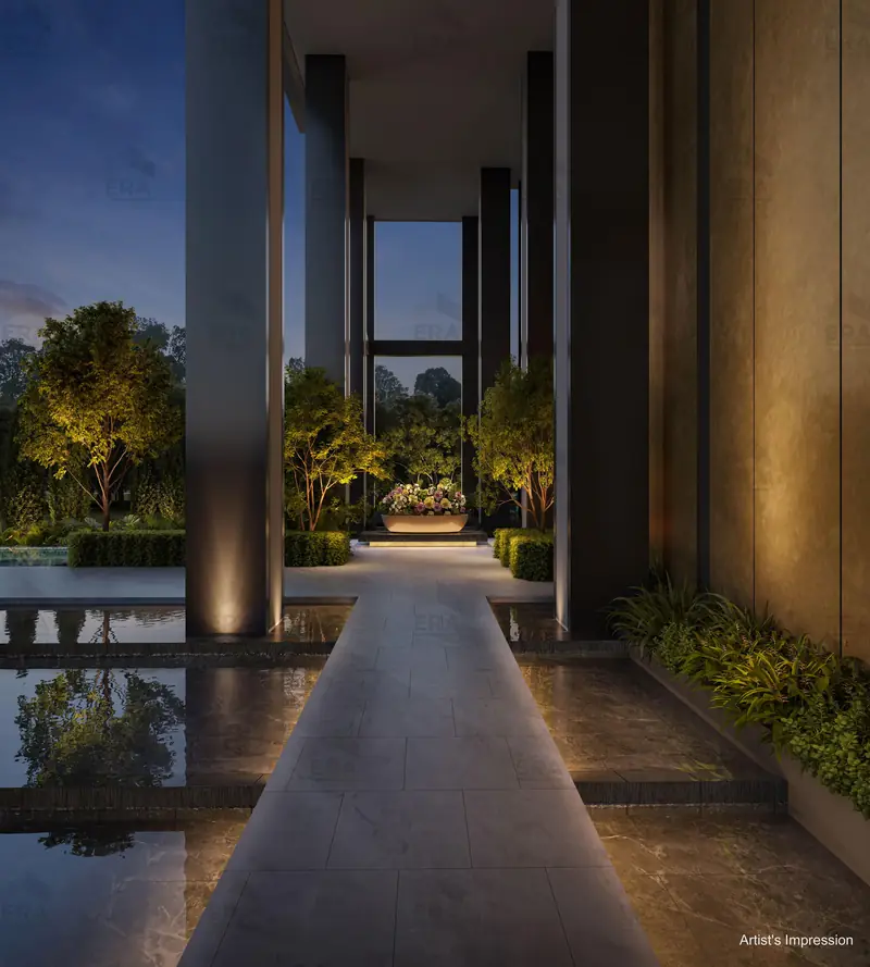 Hudson Place Residences arrival walkway, artist's impression