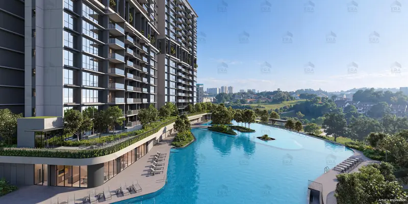 Lentor Gardens Residences infinity pool, artist's impression