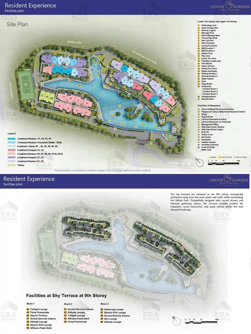 Lentor Gardens Residences site plan