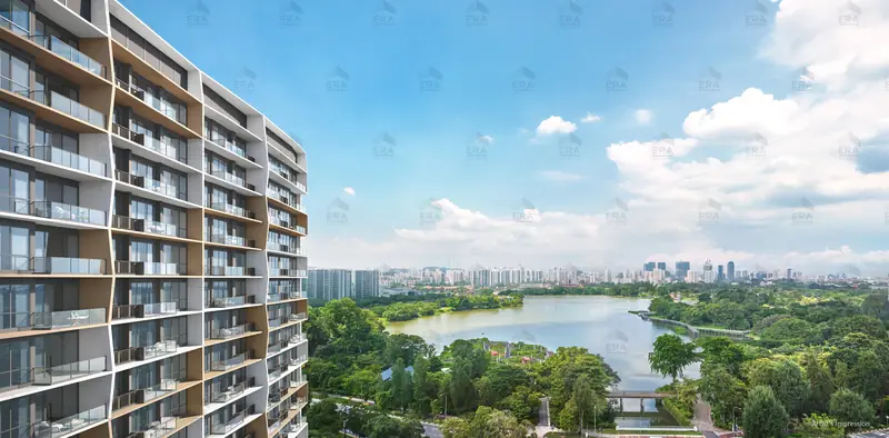 Lucerne Grand view over Jurong Lake Gardens, artist's impression