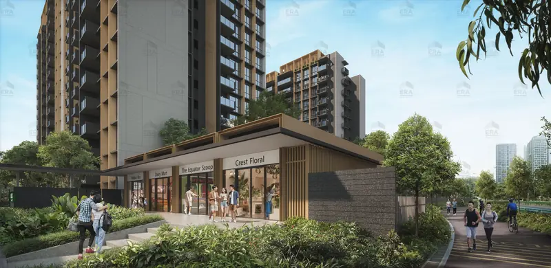 Narra Residences retail frontage, artist's impression