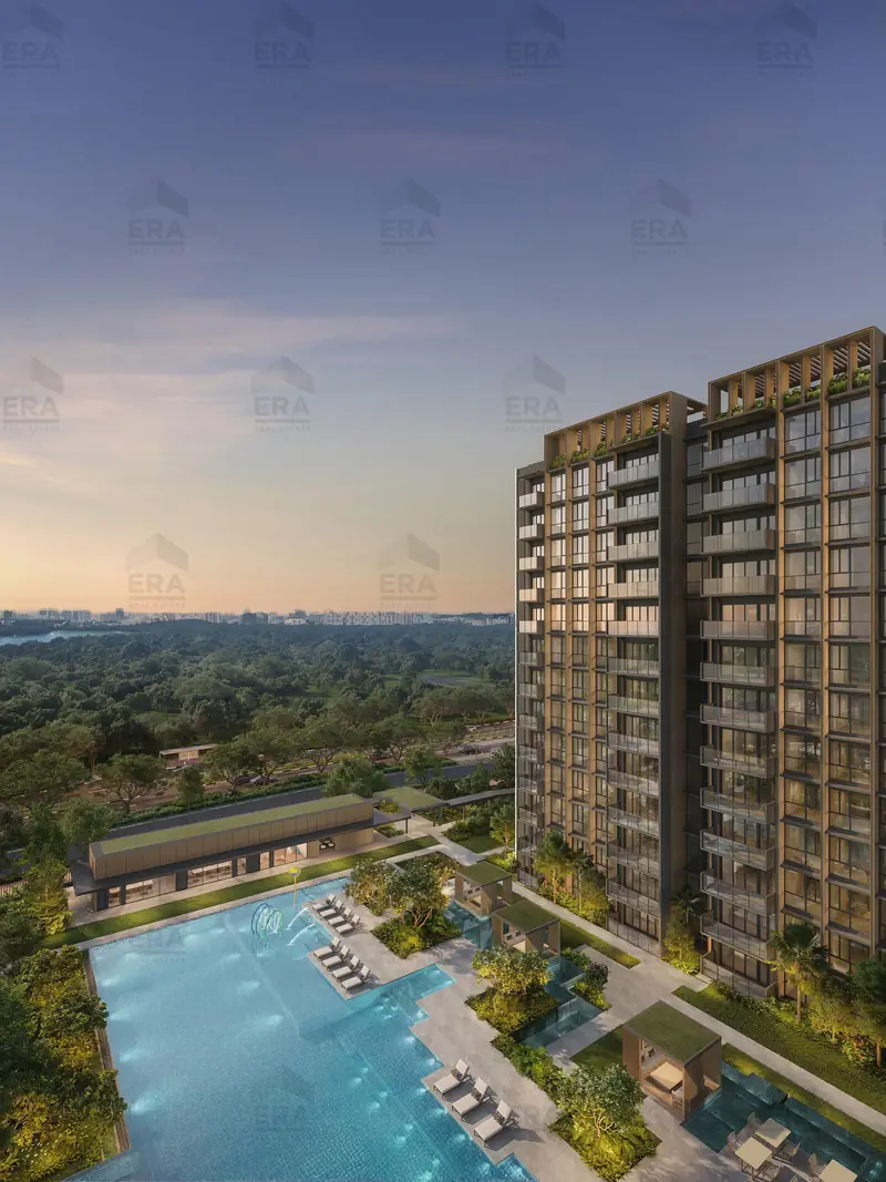 Narra Residences tower and pool, artist's impression
