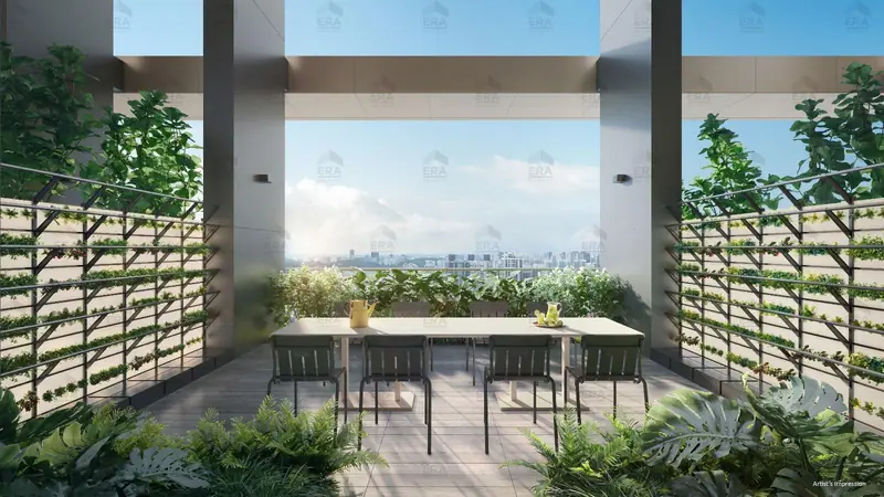 Newport Residences sky terrace dining, artist's impression