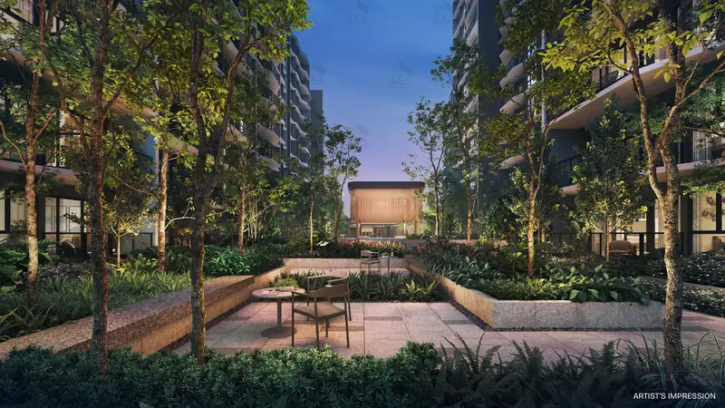 Pinery Residences tranquil garden, artist's impression