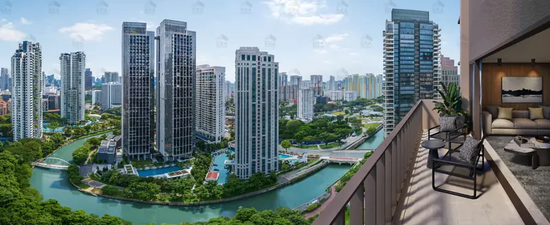 River Modern balcony view, artist's impression