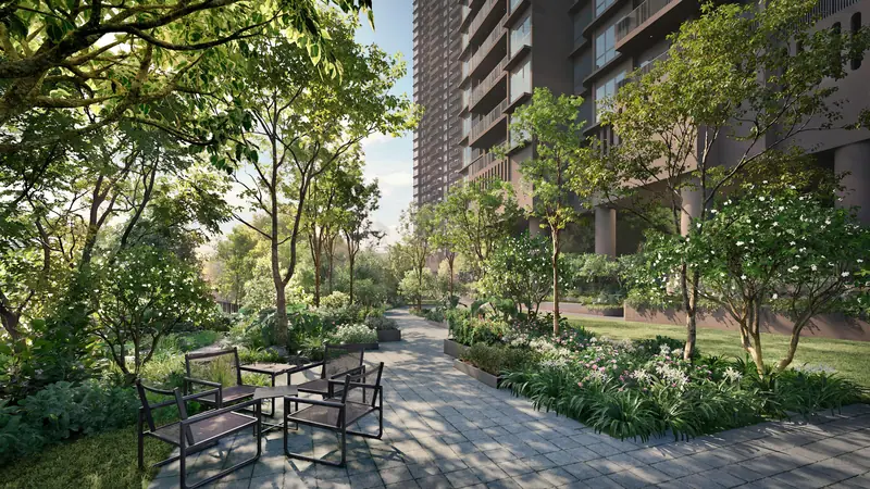 River Modern riverside garden, artist's impression