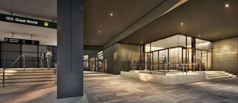 River Modern arrival lounge, artist's impression