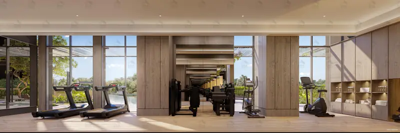 The Serra Residences fitness room, artist's impression