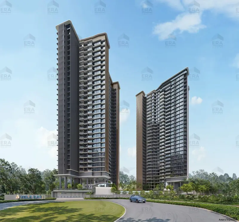 Vela Bay towers from the street, artist's impression