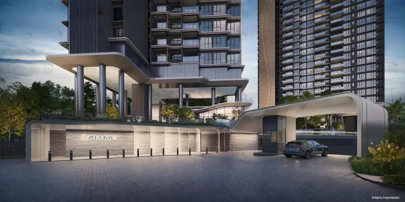 Vela Bay arrival, artist's impression