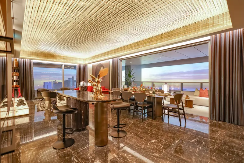 W Residences Marina View 5-bedroom showflat living and dining
