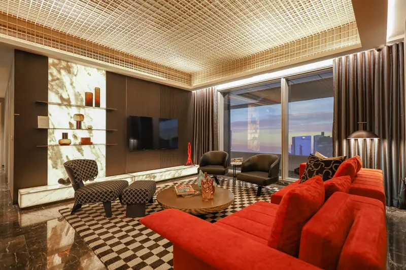 W Residences Marina View 5-bedroom showflat living room