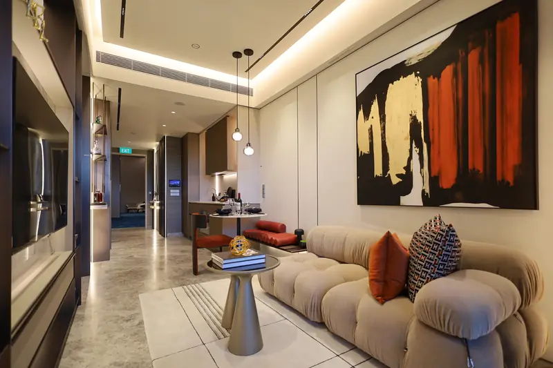 W Residences Marina View 1-bedroom showflat living room