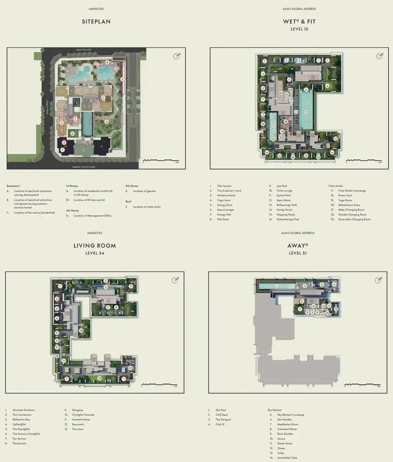 W Residences Marina View site plan