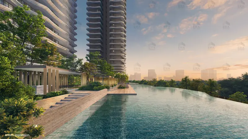 Zyon Grand lap pool at sunset, artist's impression