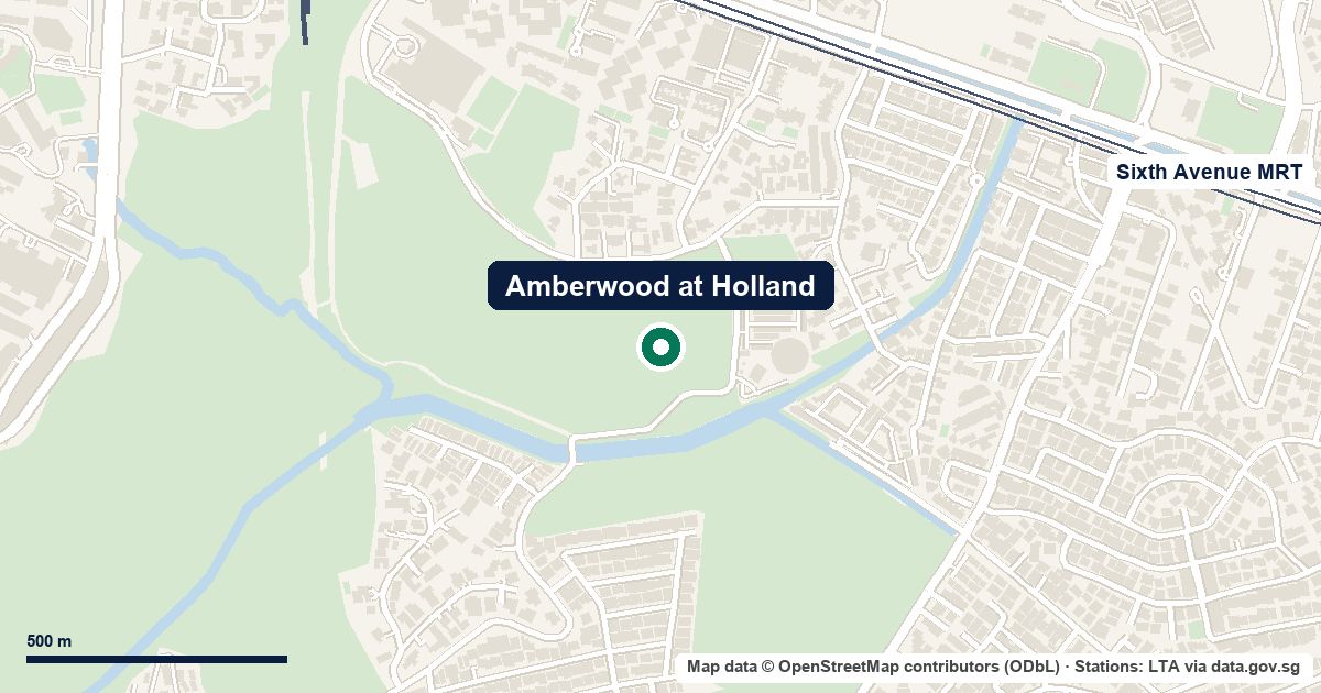Map of Amberwood at Holland at Holland Link, D10, 930 m from King Albert Park MRT