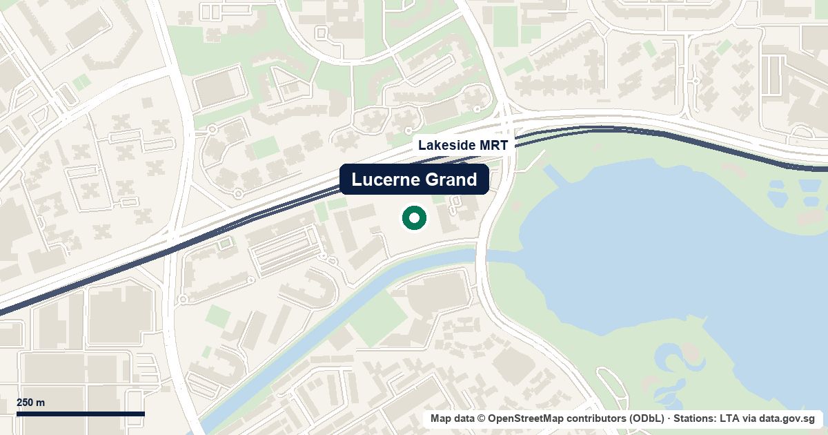 Map of Lucerne Grand at Lakeside Drive, D22, 140 m from Lakeside MRT