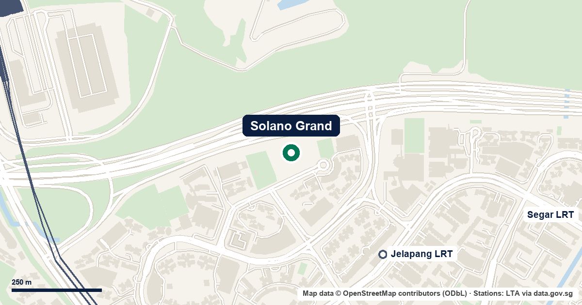 Map of Solano Grand at Senja Close, D23, 380 m from Jelapang LRT