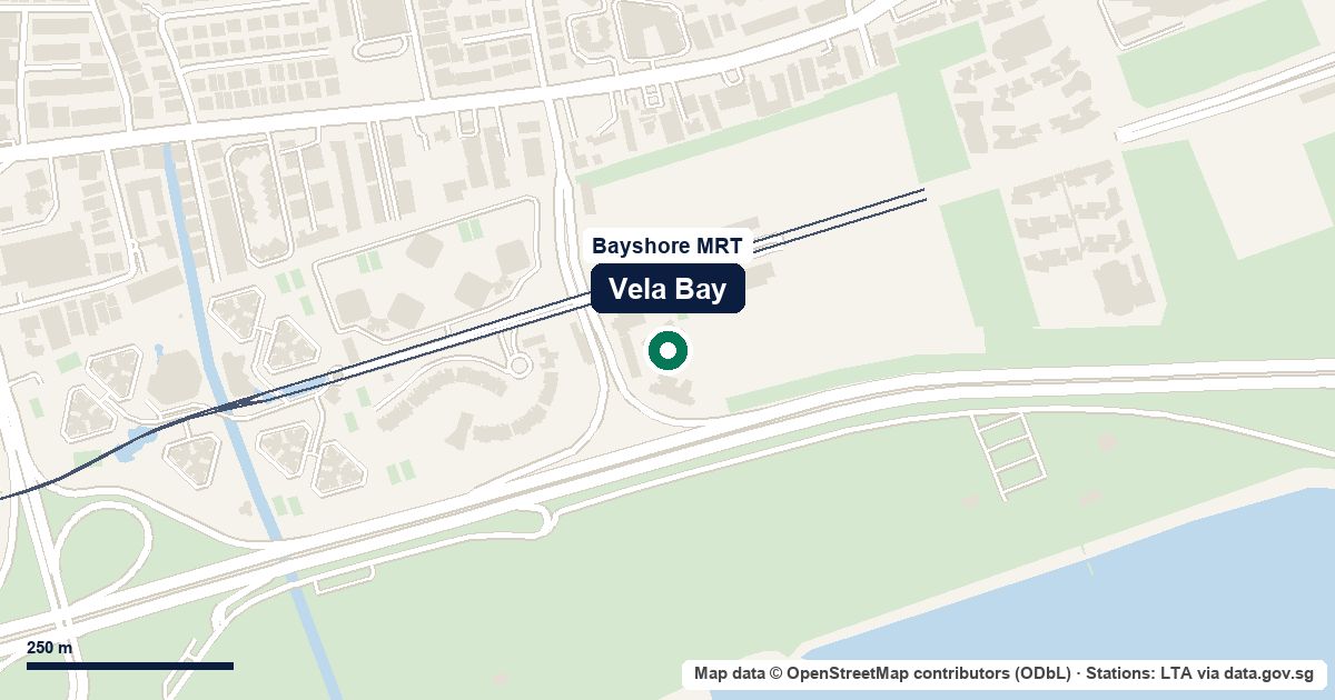 Map of Vela Bay at Bayshore Road, D16, 80 m from Bayshore MRT