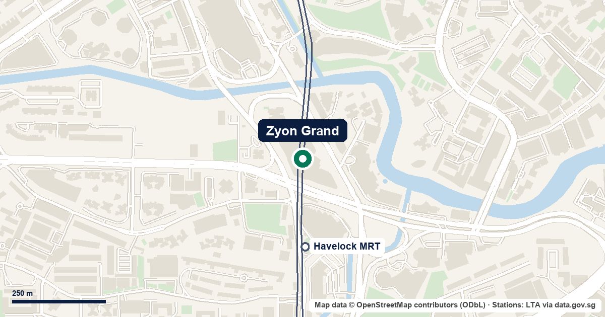 Map of Zyon Grand at Kim Seng Road, D03, 240 m from Havelock MRT
